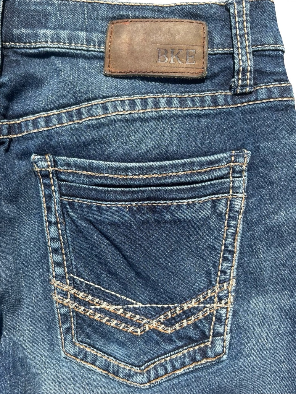 BKE Jake Bootleg Jeans Men’s Size 33L Blue Denim Bootcut (Measures 33") - Picture 5 of 8